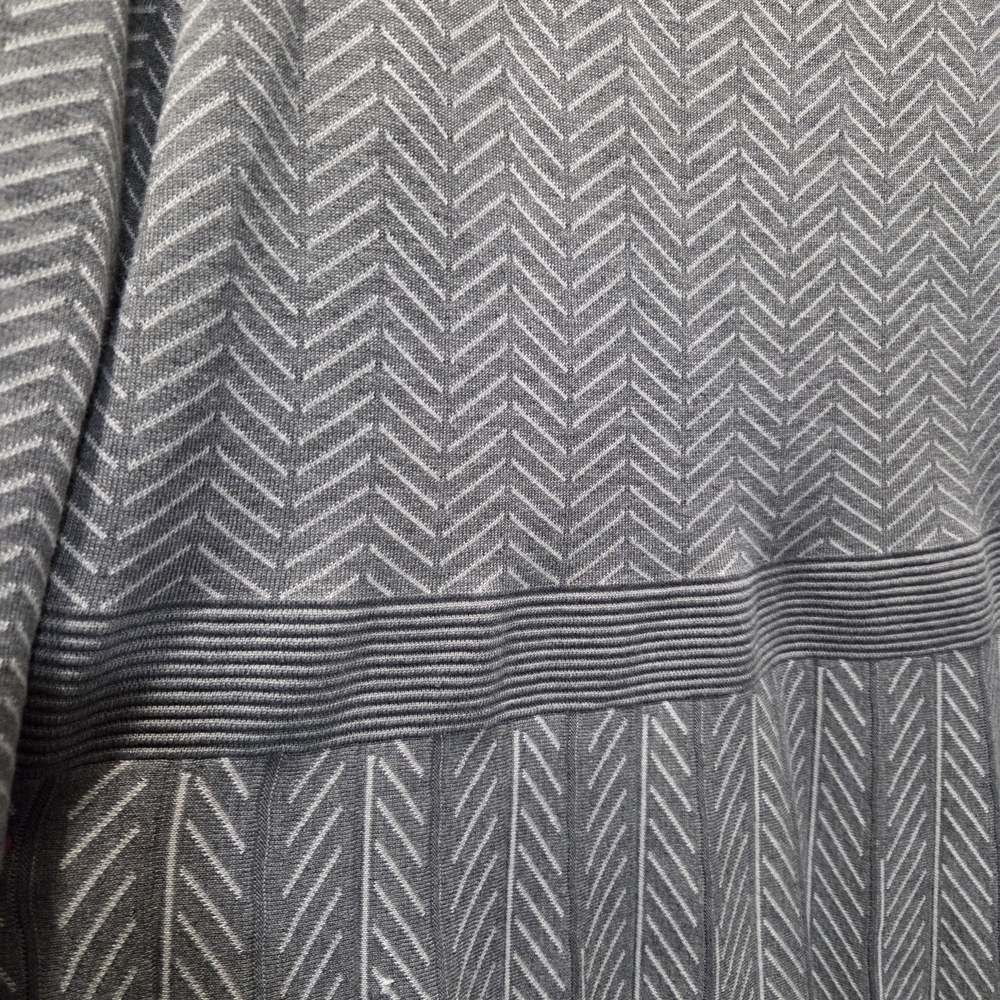 Gray Chevron Pattern Sweater Dress - image 5